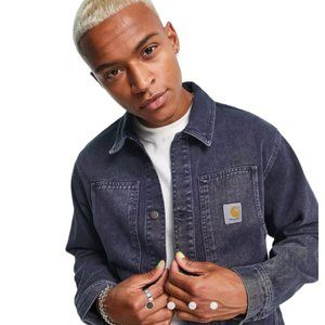 Carhartt WIP double front washed distressed oversized jean jacket Size XS unisex